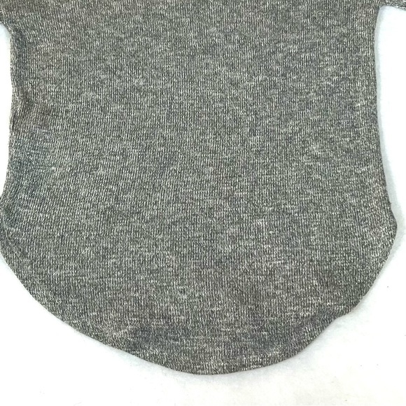 Abercrombie & Fitch Kids size L heather grey w silver stitch long sleeve sweater - Picture 8 of 13